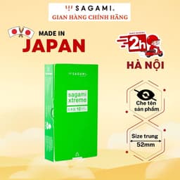 Bao cao su Sagami Green gân gai hộp 10 chiếc chính hãng 2