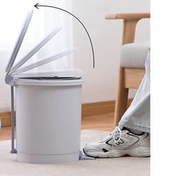 Thùng rác đạp chân tròn dung tích 5 lít nhựa Việt Nhật thông minh cao cấp Hằng Đồng Nát 8024 4