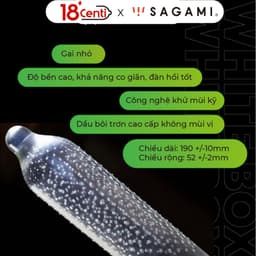 Bao cao su gai Sagami White Box thế hệ mới giúp tăng khoái cảm - Hộp 10 bao 3