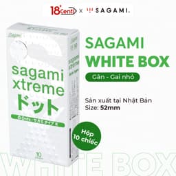 Bao cao su gai Sagami White Box thế hệ mới giúp tăng khoái cảm - Hộp 10 bao 5