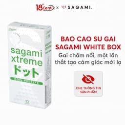 Bao cao su gai Sagami White Box thế hệ mới giúp tăng khoái cảm - Hộp 10 bao 2