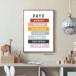 Bộ tranh Montessori cho bé trang trí treo tường canvas KIDMON 5