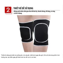 [Giá 1 Đôi]-Bảo vệ đầu gối,(Mẫu 03) Bộ 2 bó gối thể thao QueenSport chính hãng( Có 8 Màu) 2