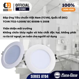 Đèn LED Downlight âm trần Rạng Đông Model AT04 ánh sáng trắng vàng trung tính bảo hành 1 đổi 1 7