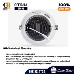Đèn LED Downlight âm trần Rạng Đông Model AT04 ánh sáng trắng vàng trung tính bảo hành 1 đổi 1 4
