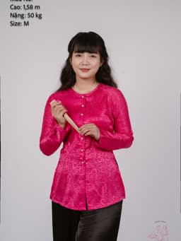 Bộ áo bà ba gấm Hồng cánh sen/ Xanh nước biển/ Vàng Đồng/ Vàng chanh/Đỏ Đô-Bà ba Bigsize- May sỉ Áo bà ba theo yêu cầu 1