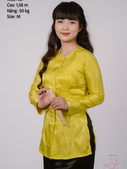 Bộ áo bà ba gấm Hồng cánh sen/ Xanh nước biển/ Vàng Đồng/ Vàng chanh/Đỏ Đô-Bà ba Bigsize- May sỉ Áo bà ba theo yêu cầu 6