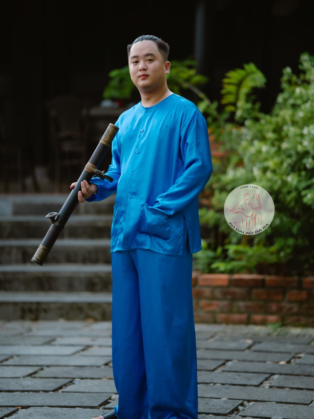 BIGSIZE bộ phi bóng xanh dương - Bộ bà ba Bigsize- may sỉ bà ba toàn quốc - May bộ bà ba theo yêu cầu