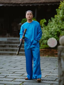 BIGSIZE bộ phi bóng xanh dương - Bộ bà ba Bigsize- may sỉ bà ba toàn quốc - May bộ bà ba theo yêu cầu 3