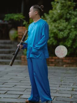BIGSIZE bộ phi bóng xanh dương - Bộ bà ba Bigsize- may sỉ bà ba toàn quốc - May bộ bà ba theo yêu cầu 5