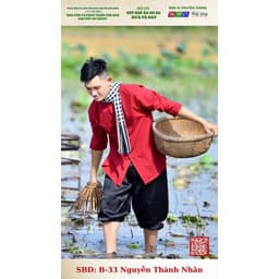 Bộ bà ba phối áo cate đỏ quần phi đen - Có bộ bà ba Bigsize- may sỉ bà ba toàn quốc - May bộ bà ba theo yêu cầu 3