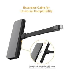 Bộ chuyển đổi chính hãng Hyperdrive Media 6 trong 1 HDMI 4K/60Hz USB-Hub 2