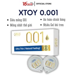 Bao cao su XTOY siêu mỏng, kéo dài thời gian, nhiều gel bôi trơn Hộp 10 bcs - 18Centi 5
