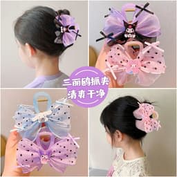 Kẹp Tóc Kuromi Lấy Kẹp Tóc Bé Gái Cá Mập Kẹp 2024 Phong Cách Mới Bé Gái Lưng Đầu Gãy Tóc Dụng Cụ Tiện Dụng Kẹp Tóc 6