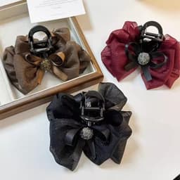 Phụ Kiện Tóc Gạc Bong Bóng Nơ Lấy Kẹp Hàn Quốc Tính Khí Thanh Lịch Kẹp Tóc Cá Mập Cảm Giác Cao Cấp GIA DỤNG VĨNH NGÂN 4