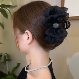 Phụ Kiện Tóc Gạc Bong Bóng Nơ Lấy Kẹp Hàn Quốc Tính Khí Thanh Lịch Kẹp Tóc Cá Mập Cảm Giác Cao Cấp GIA DỤNG VĨNH NGÂN 2