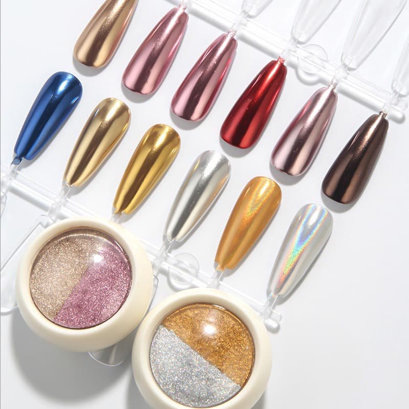 Tráng gương nén ombre 2 màu siêu HOT ngành nail [ NAILS SUPPLY ]