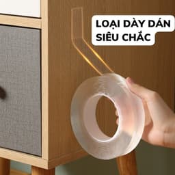 Băng Dính 2 Mặt 5M Nano Trong Suốt Siêu Dính Mọi Bề Mặt Tiện ích 4