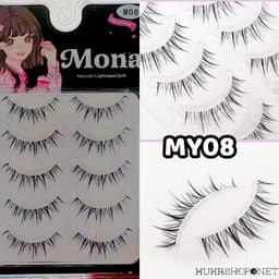 Lông mi giả gân trong Mona Natural mềm nhẹ 5 cặp nhỏ gọn, tự nhiên dễ sử dụng 4
