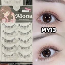 Lông mi giả gân trong Mona Natural mềm nhẹ 5 cặp nhỏ gọn, tự nhiên dễ sử dụng 3