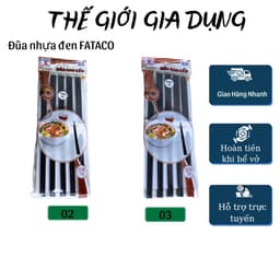 Bộ 10 đôi đũa nhựa đen- chịu nhiệt cao- kháng khuẩn tốt 5