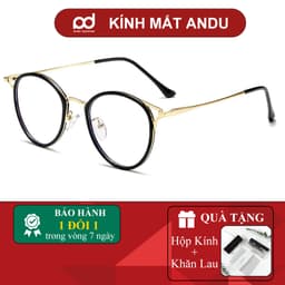 Gọng kính cận thời trang nữ ANDU EYEWEAR dáng mắt mèo chống tia UV chất liệu kim loại - 22007 1