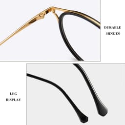 Gọng kính cận thời trang nữ ANDU EYEWEAR dáng mắt mèo chống tia UV chất liệu kim loại - 22007 8