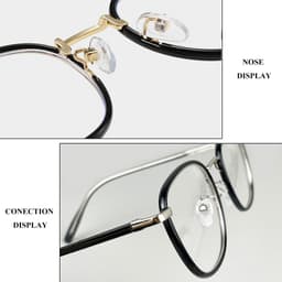 Gọng kính cận thời trang nam nữ ANDU EYEWEAR dáng vuông bo tròn chống UV chất liệu kim loại 21100 5