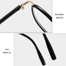 Gọng kính cận thời trang nam nữ ANDU EYEWEAR dáng vuông bo tròn chống UV chất liệu kim loại 21100 6