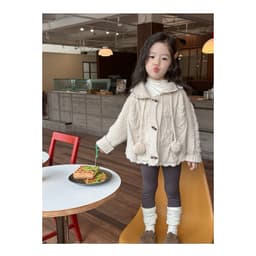 Sét áo len cổ điển và quần legging thun xinh xắn cho bé gái - thời trang Quảng Châu. 1