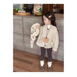 Sét áo len cổ điển và quần legging thun xinh xắn cho bé gái - thời trang Quảng Châu. 5