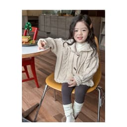 Sét áo len cổ điển và quần legging thun xinh xắn cho bé gái - thời trang Quảng Châu. 4