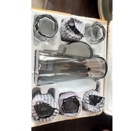 Bộ Cốc Bình Thuỷ Tinh Siêu Đẹp Họa Tiết Bình Trơn Cốc Xoắn Dung Tích 1500ml_M04 4