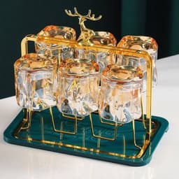 Bộ 6 Cốc Thuỷ Tinh Xoắn Màu Sắc Bộ Ly Xoắn Phong Cách Hàn Quốc Cốc Thủy Tinh Decor Uống Nước Cao Cấp 2