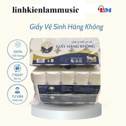Giấy Hàng Không Xịn (Lốc 10 Cuộn) 1.4kg và Giấy Vệ Sinh Hàn Quốc Lucky Không Lõi (1 Lốc 6 Cuộn) . 1