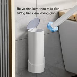 Bộ Chổi Cọ Nhà Vệ Sinh Bồn Cầu Toilet Gắn Tường JYoohome Bông Lau Dùng 1 Lần Khử Mùi Làm Sạch 6