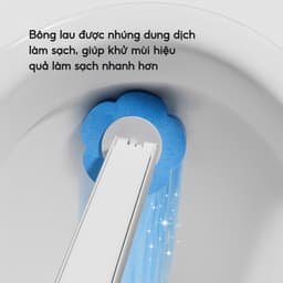 Bộ Chổi Cọ Nhà Vệ Sinh Bồn Cầu Toilet Gắn Tường JYoohome Bông Lau Dùng 1 Lần Khử Mùi Làm Sạch 5