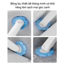 Bộ Chổi Cọ Nhà Vệ Sinh Bồn Cầu Toilet Gắn Tường JYoohome Bông Lau Dùng 1 Lần Khử Mùi Làm Sạch 7