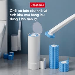 Bộ Chổi Cọ Nhà Vệ Sinh Bồn Cầu Toilet Gắn Tường JYoohome Bông Lau Dùng 1 Lần Khử Mùi Làm Sạch 1