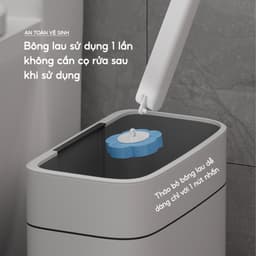 Bộ Chổi Cọ Nhà Vệ Sinh Bồn Cầu Toilet Gắn Tường JYoohome Bông Lau Dùng 1 Lần Khử Mùi Làm Sạch 4