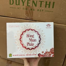 Hồng Nhan Phấn Bách Y Sâm Duyên Thị TRẮNG SÁNG DA MỜ NÁM (Mẫu hộp mới nhất) Hộp 60 gói x 3gr 6