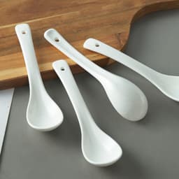 Muôi Canh Thìa Sứ Trắng Cao Cấp Sang Trọng Phong Cách Bắc Âu Độ Bền Cao M37 2