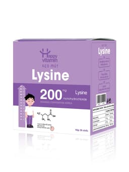 Kẹo mút bổ sung Lysine Hữu Cơ - Happy Vitamin - Hỗ trợ giúp hấp thu Canxi tốt hơn - Hộp 25 Que 10