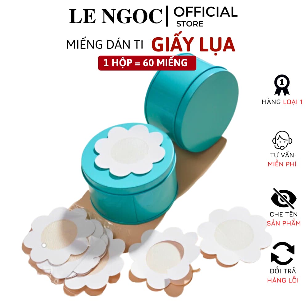 Hộp 60 Miếng Dán Ti Siêu Tiết Kiệm, Dán Nhũ Hoa Giấy Cao Cấp Dùng 1 Lần