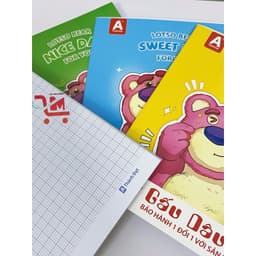 Combo 10 Cuốn Tập/ Vở Thành Đạt, Mẫu Gấu Dâu Định Lượng 80gr, 96 trang, 4-5 Ôly, Loại Dày Không Lem, Chất Lượng Tốt 2
