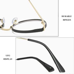 Gọng kính cận thời trang nữ ANDU EYEWEAR dáng tròn cánh tiên chống UV chất liệu kim loại - 2067 6
