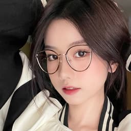Gọng kính cận thời trang nữ ANDU EYEWEAR dáng tròn cánh tiên chống UV chất liệu kim loại - 2067 8