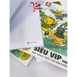 Lốc 10 Cuốn Tập/ Vở Siêu Vip Thành Đạt 4,5 Ô Ly 96tr- Đảm Bảo Không Lem [Định Lượng 120gsm) - Giao Mẫu Ngẫu Nhiên 2