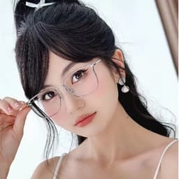 Gọng kính cận thời trang nữ ANDU EYEWEAR đáng vuông cánh tiên chất liệu kim loại - 2066 7