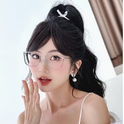 Gọng kính cận thời trang nữ ANDU EYEWEAR đáng vuông cánh tiên chất liệu kim loại - 2066 8